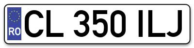 Placuta inmatriculare numar auto  CL-350-ILJ, CL 350 ILJ, CL350ILJ