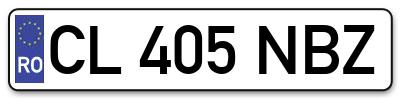 Placuta inmatriculare numar auto  CL-405-NBZ, CL 405 NBZ, CL405NBZ