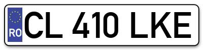 Placuta inmatriculare numar auto  CL-410-LKE, CL 410 LKE, CL410LKE