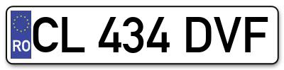 Placuta inmatriculare numar auto  CL-434-DVF, CL 434 DVF, CL434DVF
