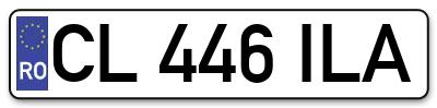 Placuta inmatriculare numar auto  CL-446-ILA, CL 446 ILA, CL446ILA