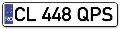 Placuta inmatriculare numar auto  CL-448-QPS, CL 448 QPS, CL448QPS