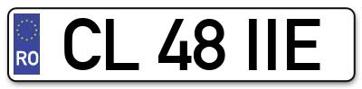 Placuta inmatriculare numar auto  CL-48-IIE, CL 48 IIE, CL48IIE
