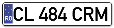 Placuta inmatriculare numar auto  CL-484-CRM, CL 484 CRM, CL484CRM