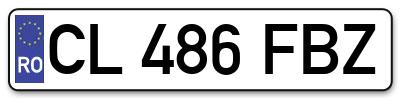 Placuta inmatriculare numar auto  CL-486-FBZ, CL 486 FBZ, CL486FBZ