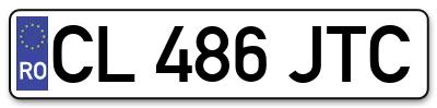 Placuta inmatriculare numar auto  CL-486-JTC, CL 486 JTC, CL486JTC