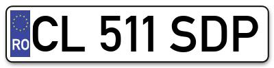 Placuta inmatriculare numar auto  CL-511-SDP, CL 511 SDP, CL511SDP