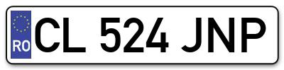 Placuta inmatriculare numar auto  CL-524-JNP, CL 524 JNP, CL524JNP