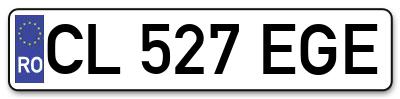 Placuta inmatriculare numar auto  CL-527-EGE, CL 527 EGE, CL527EGE