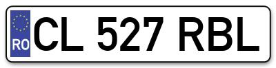 Placuta inmatriculare numar auto  CL-527-RBL, CL 527 RBL, CL527RBL