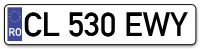 Placuta inmatriculare numar auto  CL-530-EWY, CL 530 EWY, CL530EWY