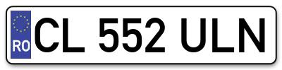 Placuta inmatriculare numar auto  CL-552-ULN, CL 552 ULN, CL552ULN