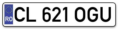 Placuta inmatriculare numar auto  CL-621-OGU, CL 621 OGU, CL621OGU