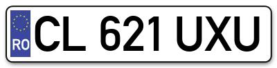 Placuta inmatriculare numar auto  CL-621-UXU, CL 621 UXU, CL621UXU