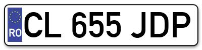 Placuta inmatriculare numar auto  CL-655-JDP, CL 655 JDP, CL655JDP