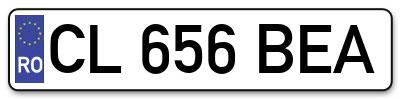 Placuta inmatriculare numar auto  CL-656-BEA, CL 656 BEA, CL656BEA