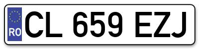 Placuta inmatriculare numar auto  CL-659-EZJ, CL 659 EZJ, CL659EZJ