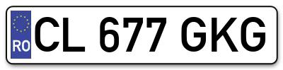 Placuta inmatriculare numar auto  CL-677-GKG, CL 677 GKG, CL677GKG