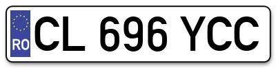Placuta inmatriculare numar auto  CL-696-YCC, CL 696 YCC, CL696YCC