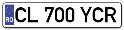 Placuta inmatriculare numar auto  CL-700-YCR, CL 700 YCR, CL700YCR