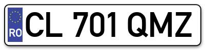 Placuta inmatriculare numar auto  CL-701-QMZ, CL 701 QMZ, CL701QMZ