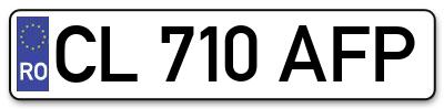 Placuta inmatriculare numar auto  CL-710-AFP, CL 710 AFP, CL710AFP