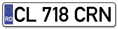 Placuta inmatriculare numar auto  CL-718-CRN, CL 718 CRN, CL718CRN