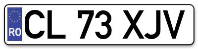 Placuta inmatriculare numar auto  CL-73-XJV, CL 73 XJV, CL73XJV