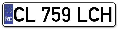 Placuta inmatriculare numar auto  CL-759-LCH, CL 759 LCH, CL759LCH