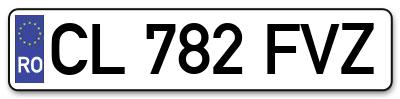 Placuta inmatriculare numar auto  CL-782-FVZ, CL 782 FVZ, CL782FVZ