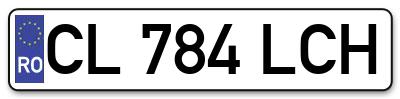 Placuta inmatriculare numar auto  CL-784-LCH, CL 784 LCH, CL784LCH
