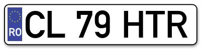 Placuta inmatriculare numar auto  CL-79-HTR, CL 79 HTR, CL79HTR