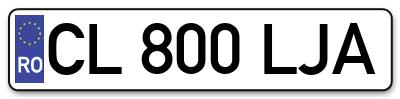 Placuta inmatriculare numar auto  CL-800-LJA, CL 800 LJA, CL800LJA