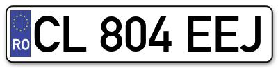 Placuta inmatriculare numar auto  CL-804-EEJ, CL 804 EEJ, CL804EEJ