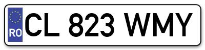 Placuta inmatriculare numar auto  CL-823-WMY, CL 823 WMY, CL823WMY