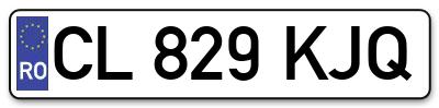 Placuta inmatriculare numar auto  CL-829-KJQ, CL 829 KJQ, CL829KJQ