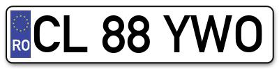 Placuta inmatriculare numar auto  CL-88-YWO, CL 88 YWO, CL88YWO