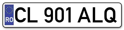 Placuta inmatriculare numar auto  CL-901-ALQ, CL 901 ALQ, CL901ALQ
