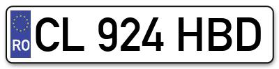 Placuta inmatriculare numar auto  CL-924-HBD, CL 924 HBD, CL924HBD