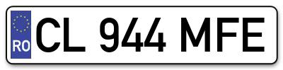 Placuta inmatriculare numar auto  CL-944-MFE, CL 944 MFE, CL944MFE