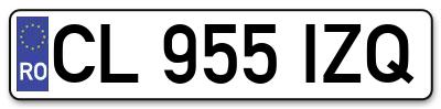 Placuta inmatriculare numar auto  CL-955-IZQ, CL 955 IZQ, CL955IZQ