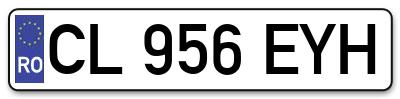 Placuta inmatriculare numar auto  CL-956-EYH, CL 956 EYH, CL956EYH