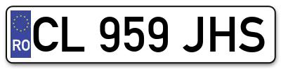 Placuta inmatriculare numar auto  CL-959-JHS, CL 959 JHS, CL959JHS