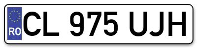 Placuta inmatriculare numar auto  CL-975-UJH, CL 975 UJH, CL975UJH