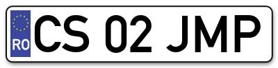 Placuta inmatriculare numar auto  CS-02-JMP, CS 02 JMP, CS02JMP