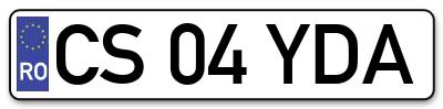 Placuta inmatriculare numar auto  CS-04-YDA, CS 04 YDA, CS04YDA