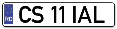 Placuta inmatriculare numar auto  CS-11-IAL, CS 11 IAL, CS11IAL