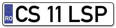 Placuta inmatriculare numar auto  CS-11-LSP, CS 11 LSP, CS11LSP