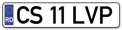 Placuta inmatriculare numar auto  CS-11-LVP, CS 11 LVP, CS11LVP