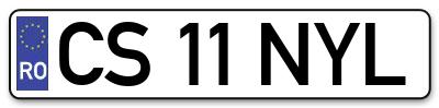 Placuta inmatriculare numar auto  CS-11-NYL, CS 11 NYL, CS11NYL